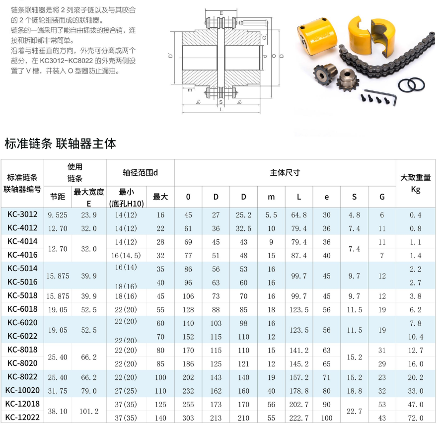 鏈條聯(lián)軸器鏈輪